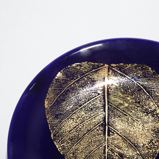 龙德堂陶艺 范泽锋烧 星月 天目釉《蓝宝点金木叶壶承》 商品图3