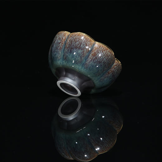 龙德堂陶艺 范泽锋烧 星月 天目盏《盈珠金边》(库存请咨询客服) 商品图2