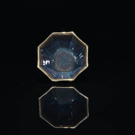 龙德堂陶艺 范泽锋烧 星月 天目盏《汉风八韵金边》 库存咨询客服 商品图1