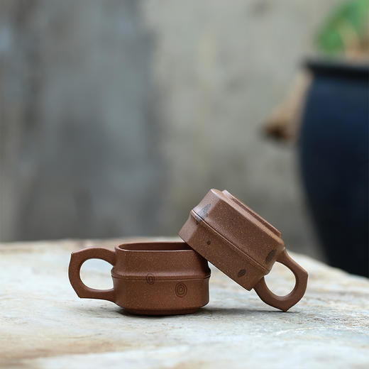 龙德堂陶艺 汤宣武制 《禅竹》 青段 450cc(库存请咨询客服) 商品图3