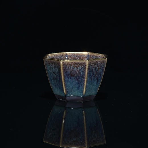 龙德堂陶艺 范泽锋烧 星月 天目盏《汉风八韵金边》 库存咨询客服 商品图0