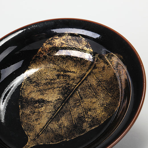 龙德堂陶艺 范泽锋烧 星月 一叶一菩提-玳瑁盘(库存请咨询客服) 商品图2