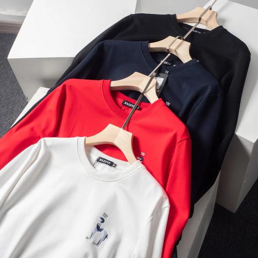 干净，巨好看！Haz*ys/哈J斯秋季新款男士休闲上衣韩版时尚休闲圆领套头卫衣潮流男装长袖衫 商品图0