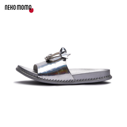 nekomomo2020年夏季新款牛皮轻便休闲镶钻女时装百搭外穿凉鞋M29BJ22241 商品图1