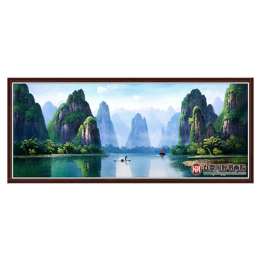 郑一坡《漓江山水》72×180cm 油画横幅作品 办公室/客厅挂画 商品图0