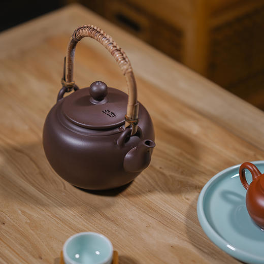 龙德堂陶艺 《五行煮水壶》黄龙山原矿紫泥1000cc 送保温隔热圈 商品图2
