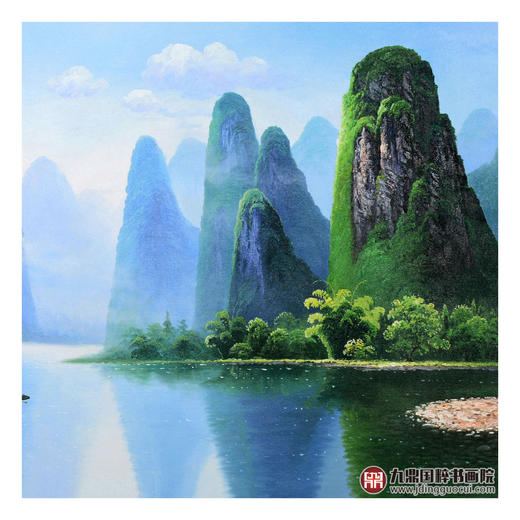 郑一坡《漓江山水》72×180cm 油画横幅作品 办公室/客厅挂画 商品图4