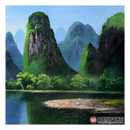 郑一坡《漓江山水》72×180cm 油画横幅作品 办公室/客厅挂画 商品图5