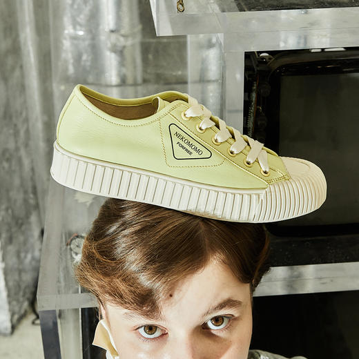 nekomomo2020年春季新款贝壳头马卡龙休闲百搭复古港味网红潮鞋 商品图3