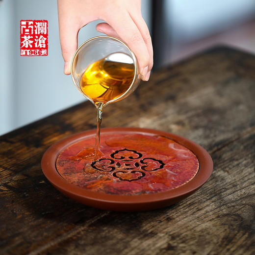 如意菱花（紫泥紫砂干泡盘） 商品图2