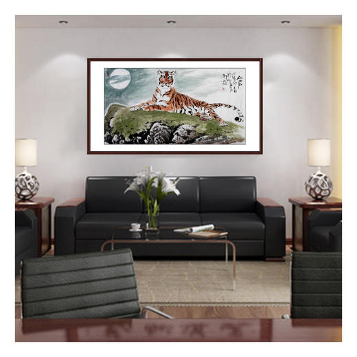 卢加《山君》96*178cm 动物横幅作品 办公室挂画 商品图2