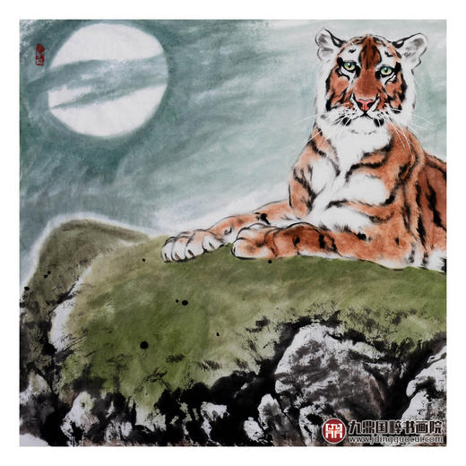 卢加《山君》96*178cm 动物横幅作品 办公室挂画 商品图3