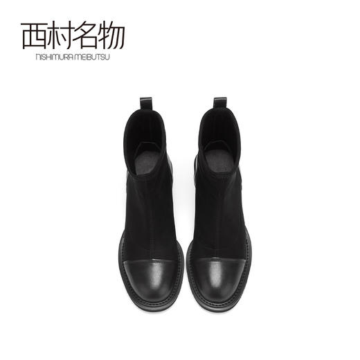 西村名物2020冬季新款短靴女中跟舒适休闲简约时装靴T20DS40171 商品图2