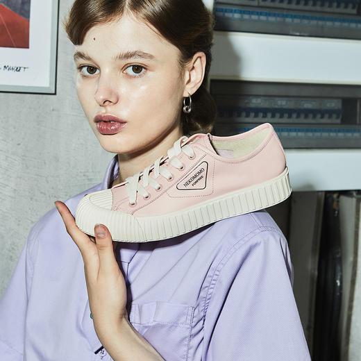 nekomomo2020年春季新款贝壳头马卡龙休闲百搭复古港味网红潮鞋 商品图2