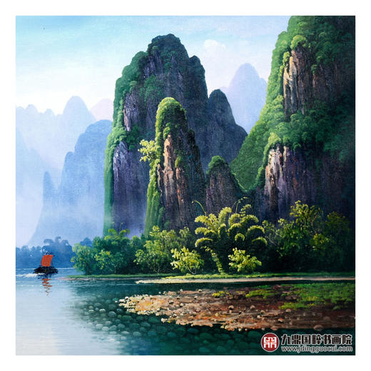 郑一坡《漓江山水》72×180cm 油画横幅作品 办公室/客厅挂画 商品图5