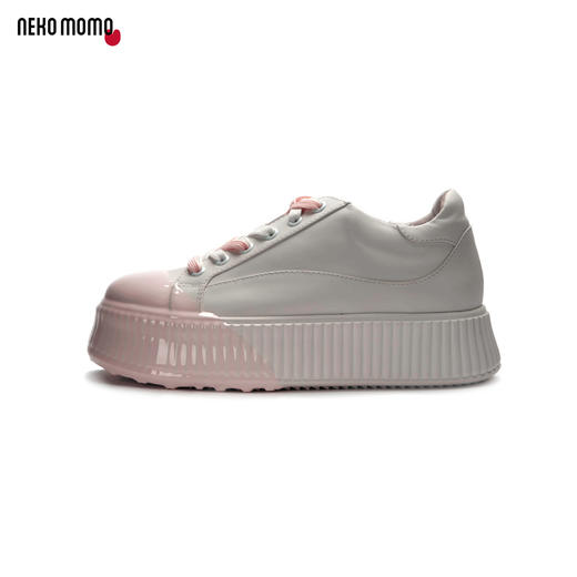 nekomomo秋季新款松糕厚底增高糖果色滴胶厚底小白鞋板鞋女旅游鞋 商品图2