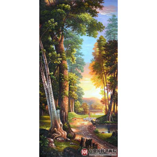 郑一坡《牧归图》80×160cm 油画竖幅作品 玄关/茶室/卧室挂画 商品图1