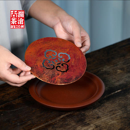 如意菱花（紫泥紫砂干泡盘） 商品图1