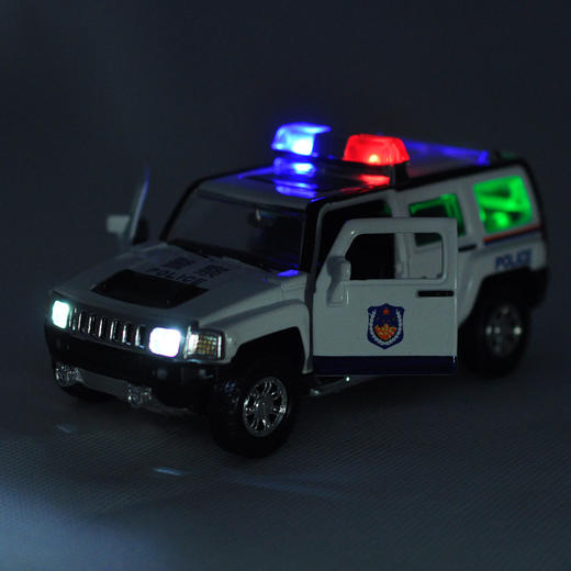 A  彩珀·成真1:32丰田埃尔法普拉多悍马警车特警车公安车合金车模  No.88769 商品图2