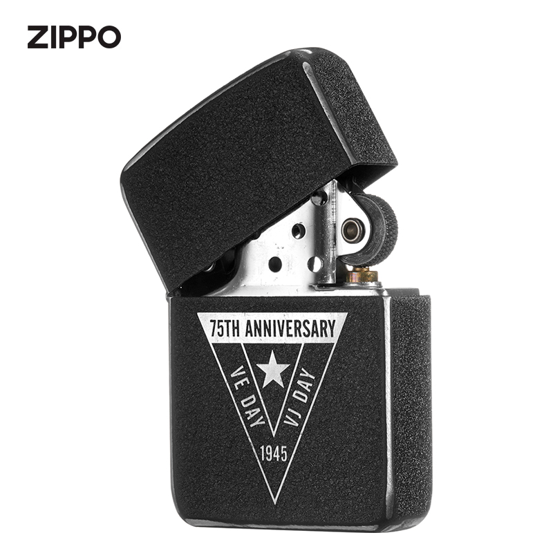 zippo打火机官方直营纪念二战胜利75周年纯钢限量款49264000016