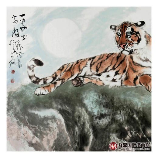 卢加《一家出两将》96*178cm 动物横幅作品 办公室挂画 商品图3