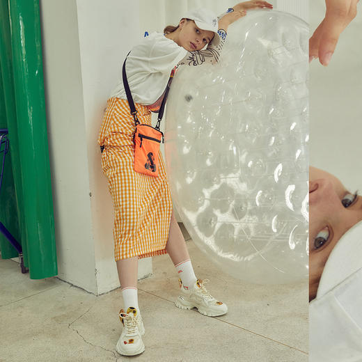 nekomomo2020年新款真皮网面ins潮厚底内增高运动老爹鞋米奇款 商品图2