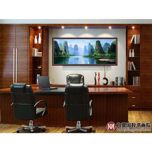 郑一坡《漓江山水》72×180cm 油画横幅作品 办公室/客厅挂画 商品图2