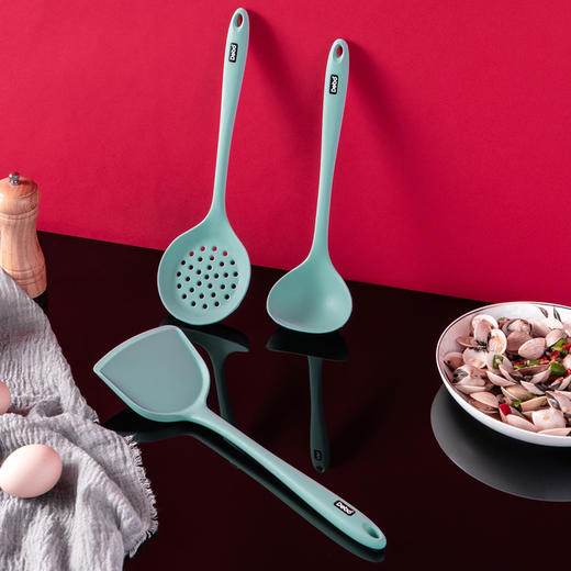 debo 德国德铂硅胶套装炒铲漏铲厨房用具多件套