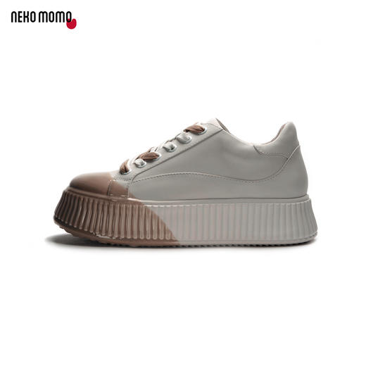 nekomomo秋季新款松糕厚底增高糖果色滴胶厚底小白鞋板鞋女旅游鞋 商品图3