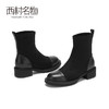 西村名物2020冬季新款短靴女中跟舒适休闲简约时装靴T20DS40171 商品缩略图3