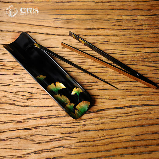漆艺-三君子（银杏） 商品图0