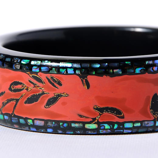 漆艺-银硃手镯 商品图2