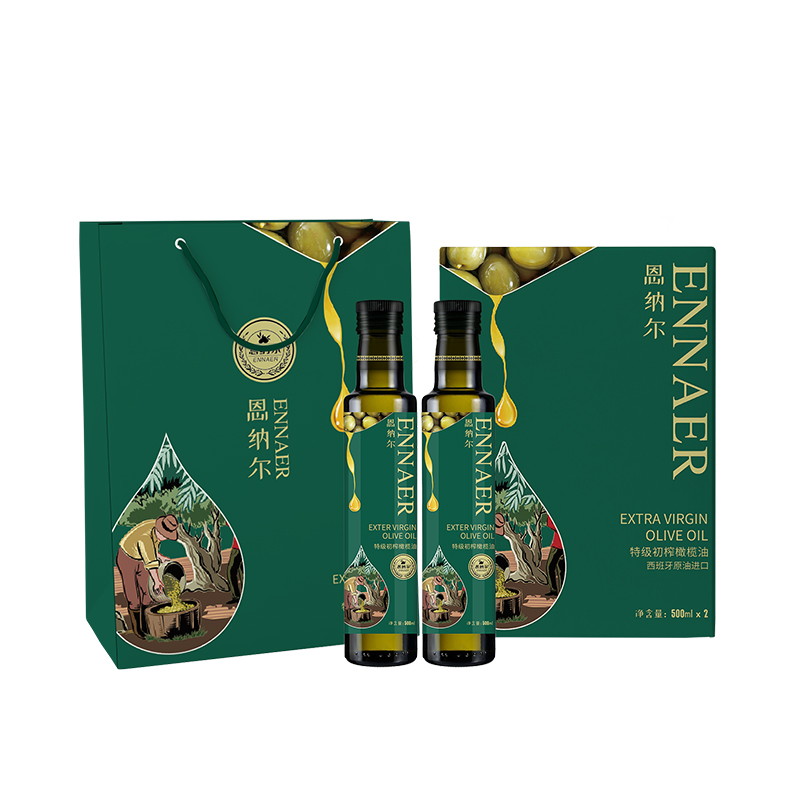 恩纳尔特级初榨橄榄油500ml礼盒-中秋佳品