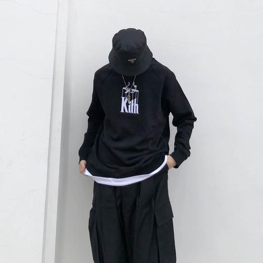 K1TH教父联名款   提线木偶 DUKJI重机刺绣CRWNECK圆领卫衣 WY388 商品图1