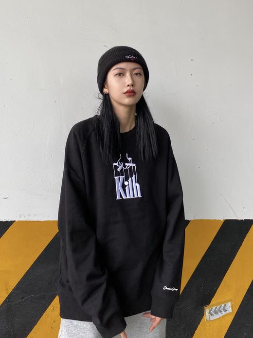 K1TH教父联名款   提线木偶 DUKJI重机刺绣CRWNECK圆领卫衣 WY388 商品图2