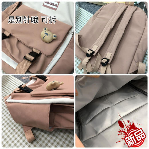 韩版ins风日系原宿可爱少女学生背包古着感森系百搭双肩包书包女 商品图0