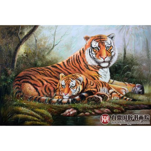 郑一坡《母子情深》60×91cm 油画横幅作品 办公室/客厅挂画 商品图1