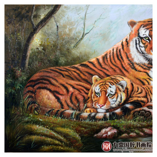 郑一坡《母子情深》60×91cm 油画横幅作品 办公室/客厅挂画 商品图3