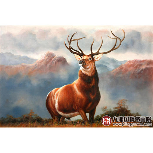 郑一坡《一鹿荣华》60×90cm 油画横幅作品 餐厅/卧室挂画 商品图1