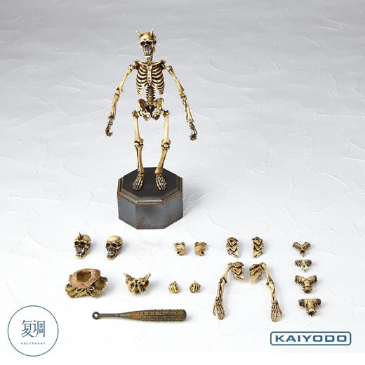 海洋堂 骸骨 着彩 竹谷隆之 山口式 自在置物 摆件 手办 模型 商品图3