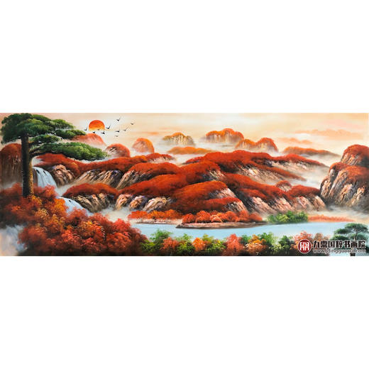 郑一坡《鸿运当头》70×180cm 油画横幅作品 办公室/客厅挂画 商品图1