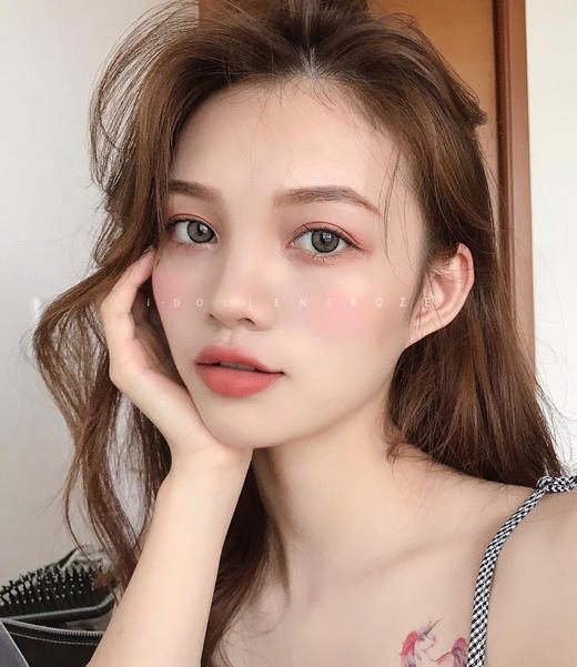 IDOL·半年抛  roze 黛蓝灰  14.0 轻混血又神秘的黛蓝色，冷欲高贵的混血感！ 韩产含硅0-800度<一副两片> 商品图1