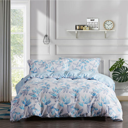 水星家纺 磨毛四件套 DH兰风铃 DH兰风铃 1.5M(适配200*230cm被芯) 商品图0