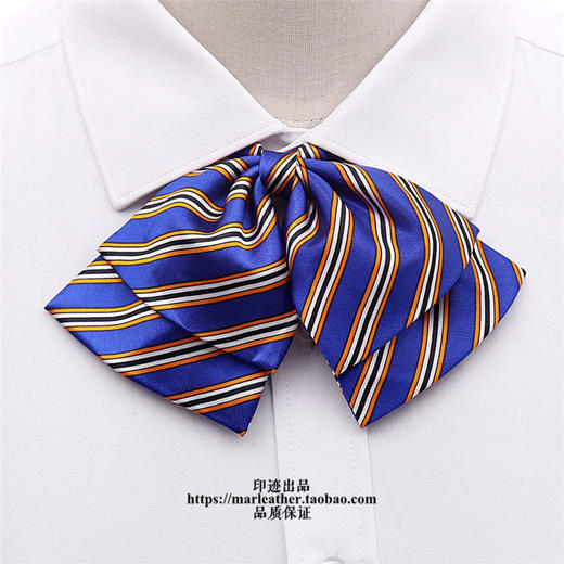 韩版加大银行空姐儿童活动学生酒店物业职业装衬衫职业领结领花女 商品图2