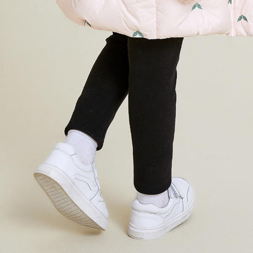 METTE童装女宝保暖加绒打底裤2020秋冬新款纯色简约紧身外穿洋气 商品图3