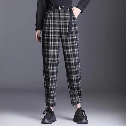宽松休闲，百搭时尚格子萝卜裤AL5668 商品图1