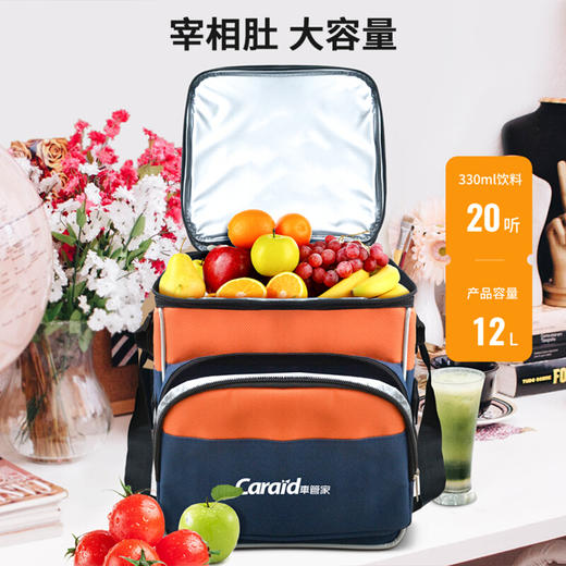 车管家 车载冰箱12L制冷加热迷你小冰箱12V冷藏箱宿舍办公室家用车用冷暖箱便携式冰箱GJ-DC12 12L橙色-仅车用（12V） 商品图1