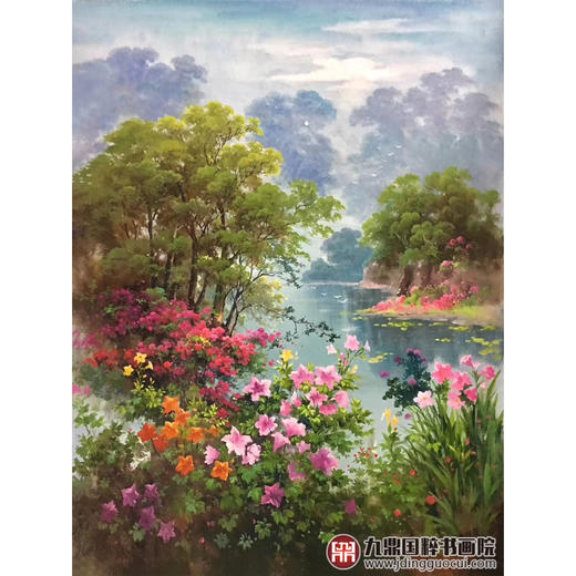 郑一坡《山花烂漫》75×100cm 油画竖幅作品 餐厅/卧室挂画 商品图1