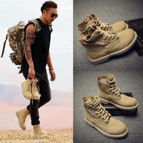 马丁靴男高帮冬季加绒马丁男靴情侣款靴子男中帮雪地靴工装靴军靴