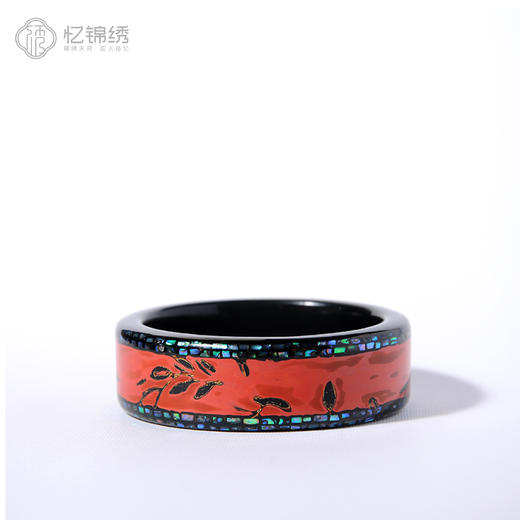 漆艺-银硃手镯 商品图0